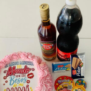Cake día de las madres - Ron - Refresco - Confituras
